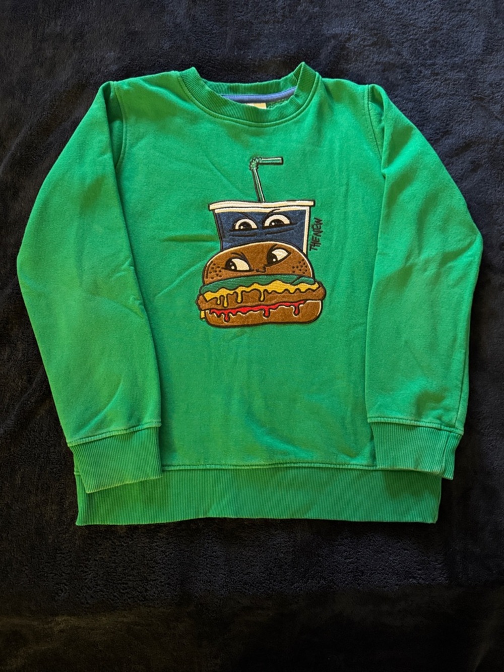 Kids Green Burger & Drink Graphic Sweatshirt